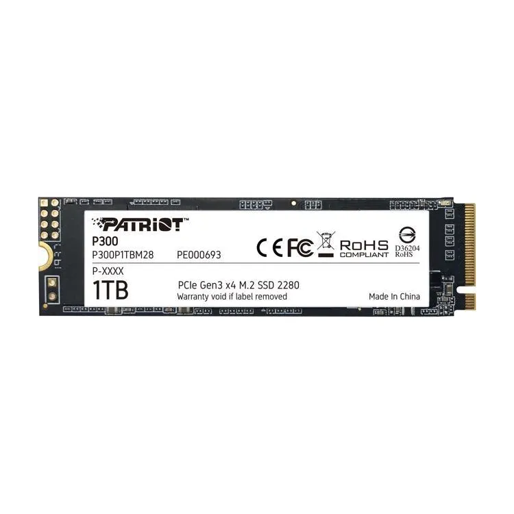 Patriot SSD 1TB M.2 NVMe PCIe Gen3 x4 P300 (r/w: 2100/1650 MBs)