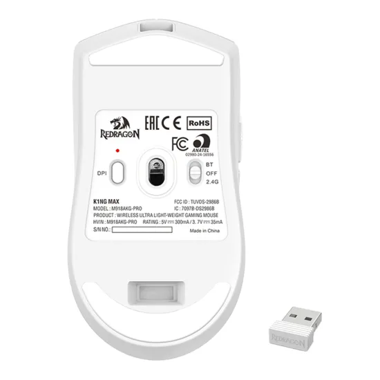 Redragon Miš K1NG Max AKG 2.4G/BT/Wired