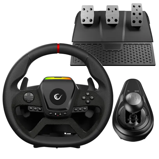 Rampage Volan PACE V987 Force Feedback 3-Pedal - Manual Shifter - PC