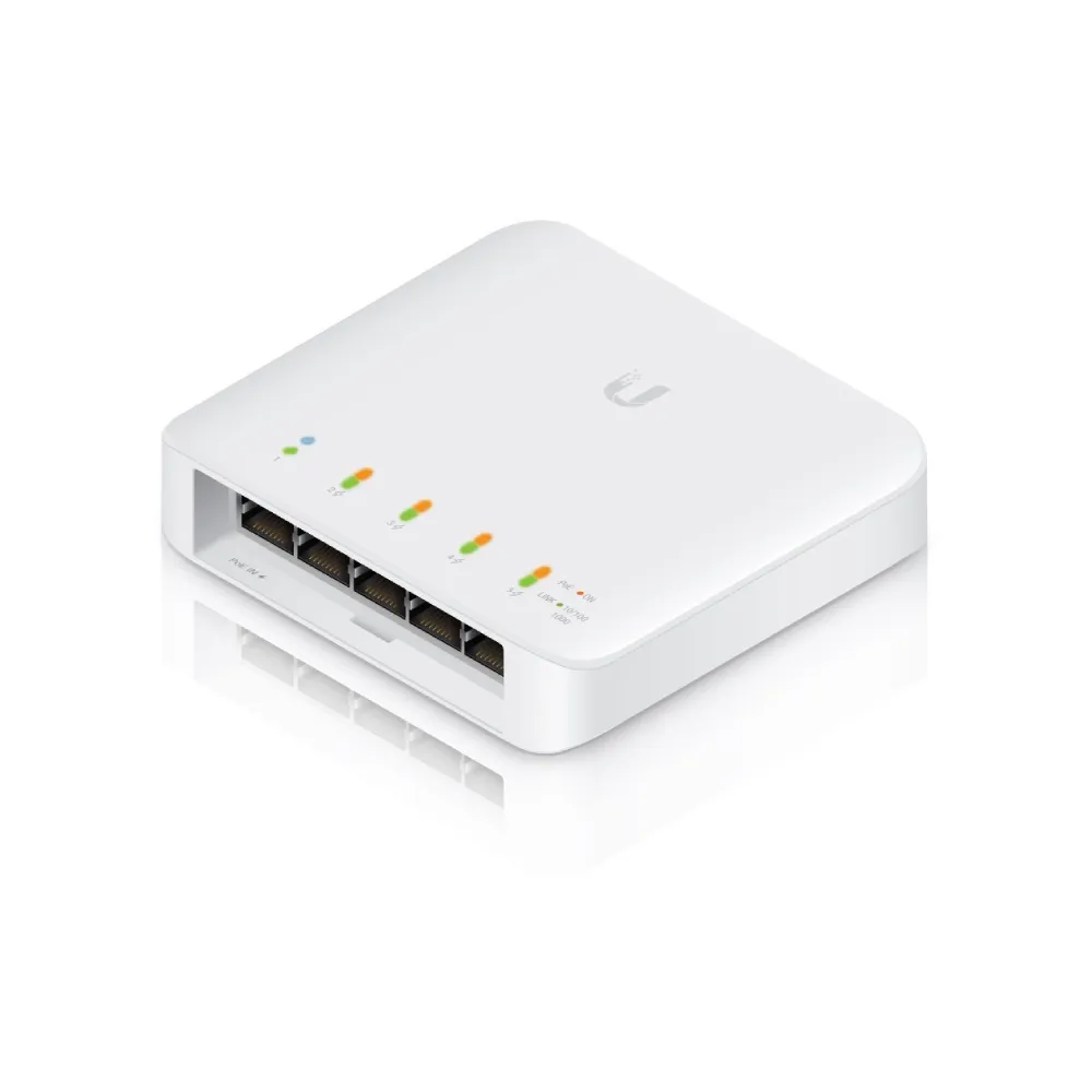 (USW-Flex) UniFi 5-Port Layer 2 Gigabit Switch with PoE Support