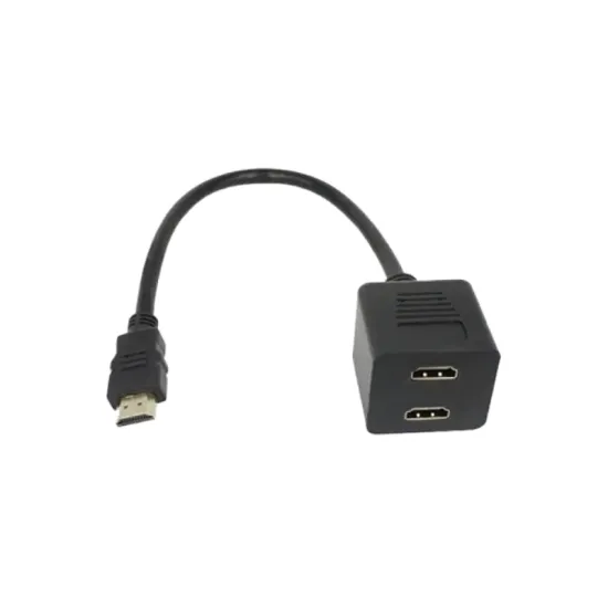 Adapter HDMI - HDMI M/2F (spliter) crni