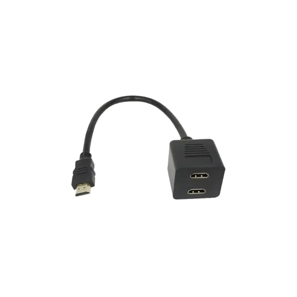 Adapter HDMI - HDMI M/2F (spliter) crni