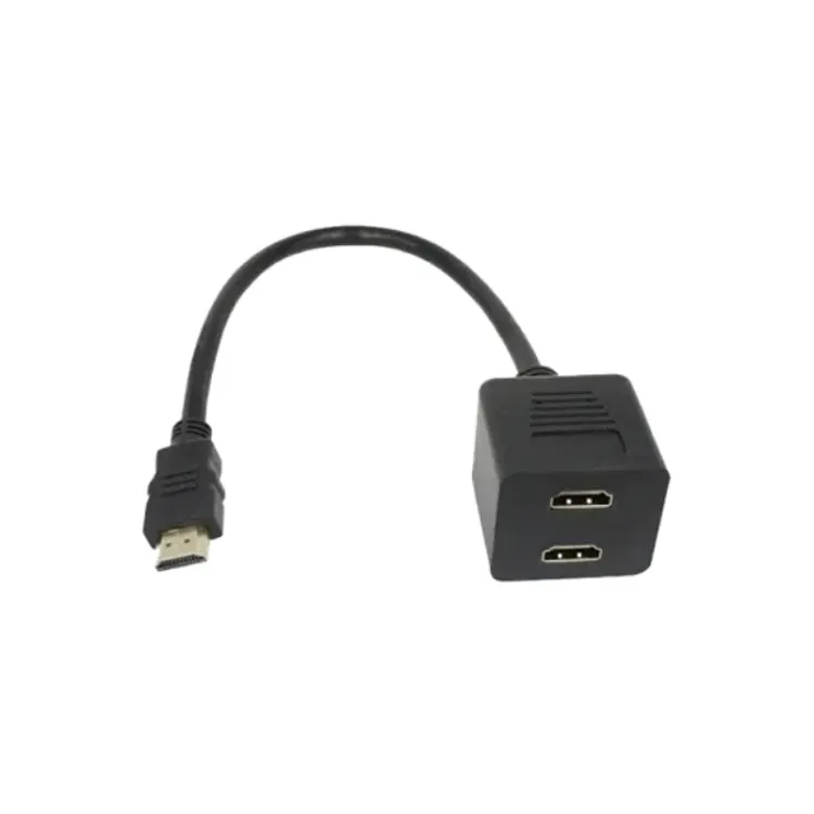 Adapter HDMI - HDMI M/2F (spliter) crni