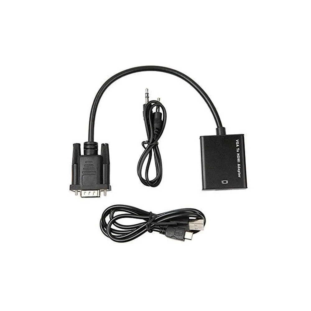 Adapter VGA na HDMI (m/ž) + Audio kabl (m/m) + Micro USB kabl (m/m)