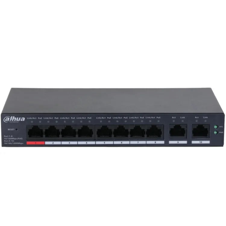 CS4010-8ET-110 10-Port Cloud Managed Desktop Switch with 8-Port PoE