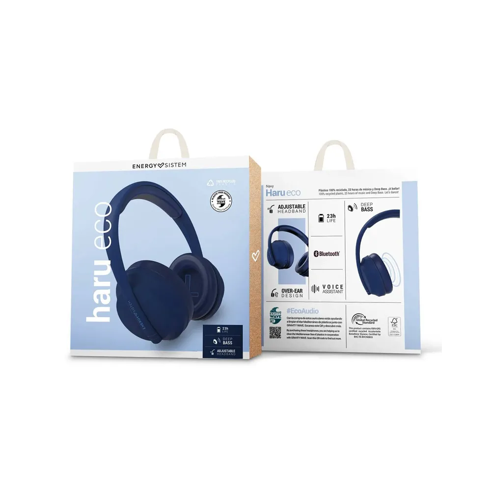 Navy Haru ECO Bluetooth slušalice plave