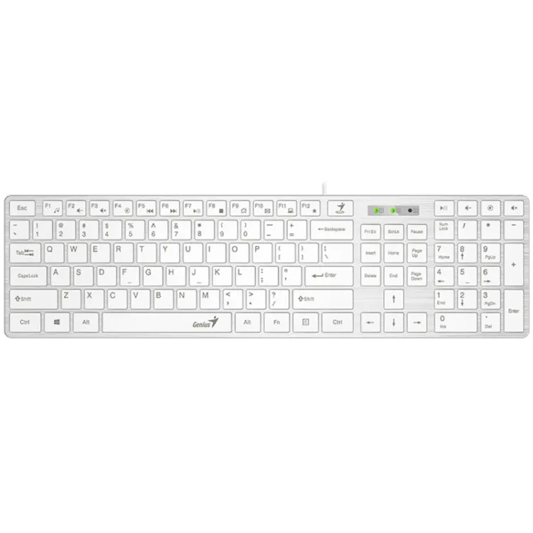 SlimStar 126 USB US bela tastatura