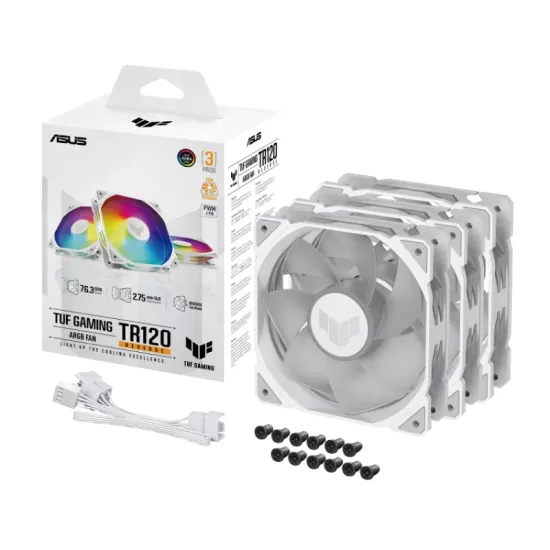 TUF GAMING TR120 ARGB REVERSE WHITE 3IN1 ventilator