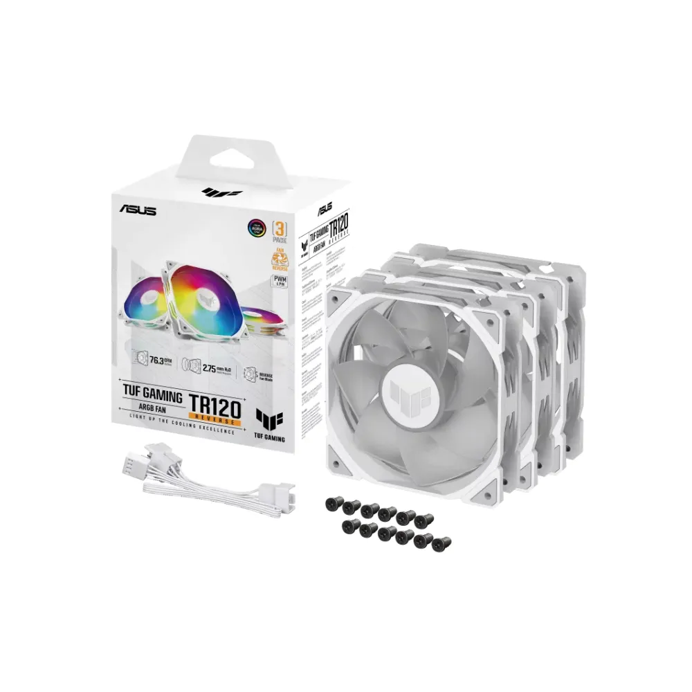 TUF GAMING TR120 ARGB REVERSE WHITE 3IN1 ventilator