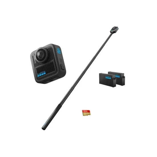 GoPro MAX 2 Accessory Bundle - (1.2m) Extension Pole + Extra Enduro battery + 64GB microSD card
