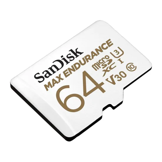 SanDisk MAX ENDURANCE 64GB microSDXC + SD Adapter, 30.000 Hours