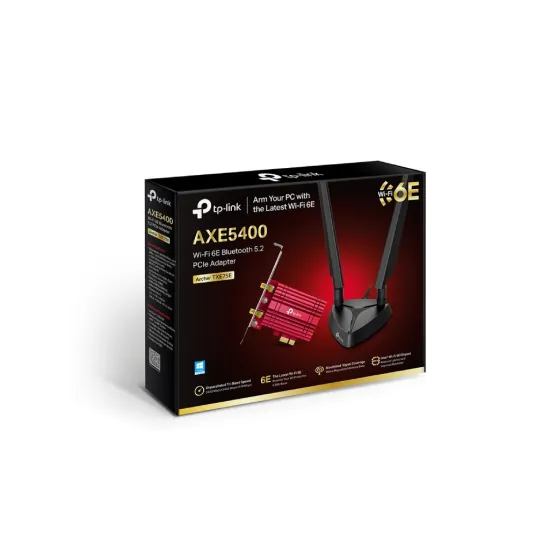 TP-LINK ARCHER TXE75E AXE5400 Wi-Fi 6E Bluetooth 5.3 PCIe Adapter