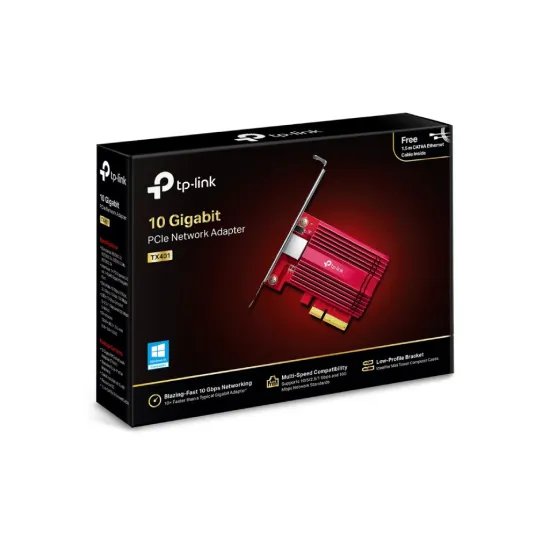 TP-LINK TX401 10 Gigabit PCI Express Network Adapter, Standard/Low-Profile Brackets