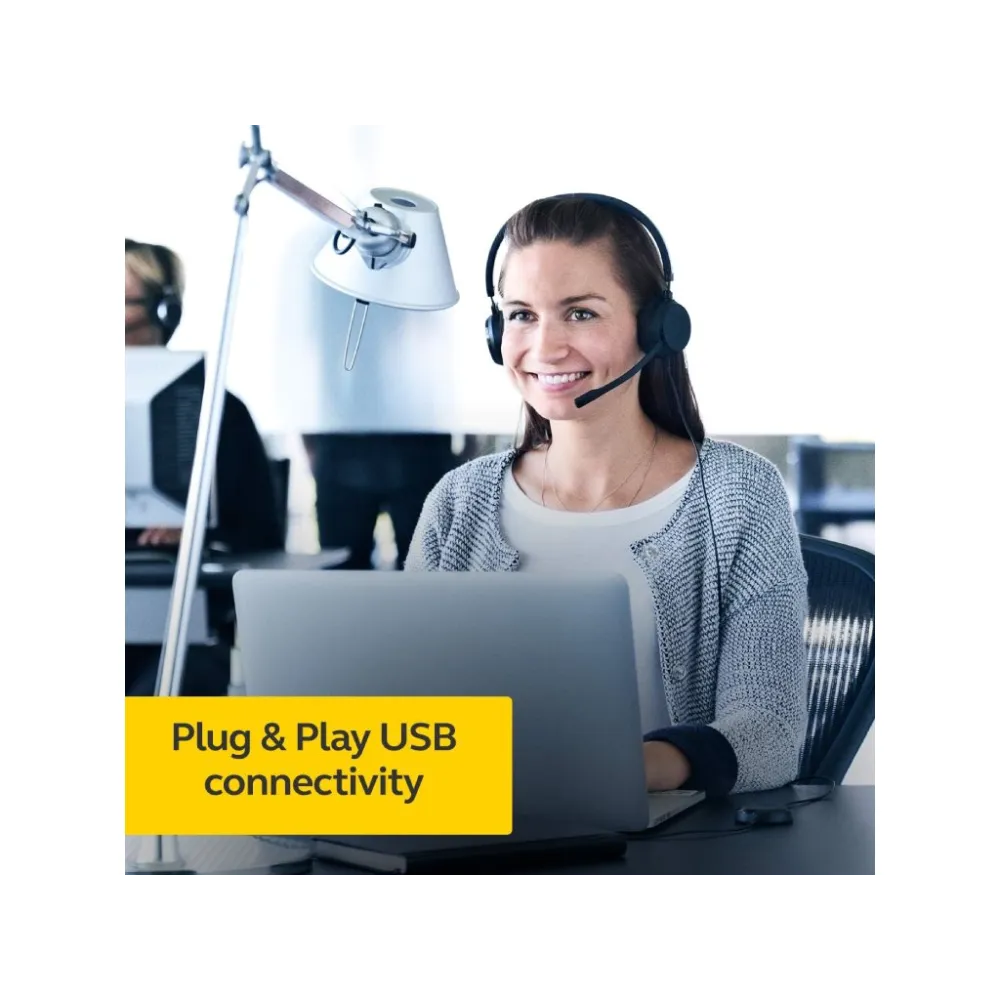 JABRA Evolve 20 MS Stereo Professional USB Headset, Noise-cancelling microphone