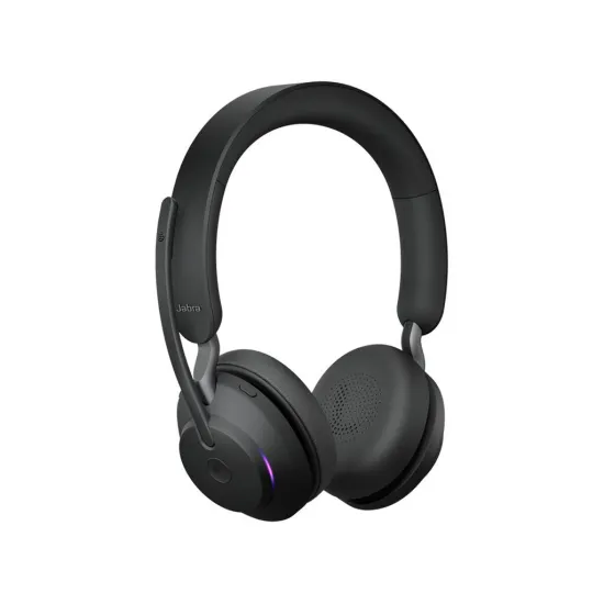 JABRA Evolve2 65 Stereo Wireless On-Ear Headset (Microsoft Teams, USB Type-C, Black)