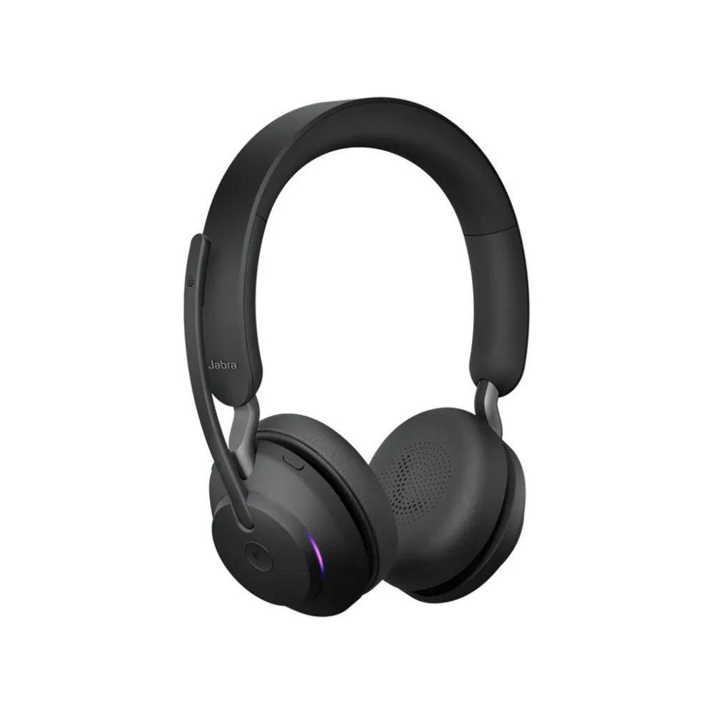 JABRA Evolve2 65 Stereo Wireless On-Ear Headset (Microsoft Teams, USB Type-C, Black)
