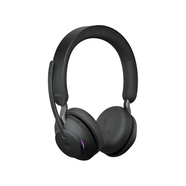 JABRA Evolve2 65 Stereo Wireless On-Ear Headset (Microsoft Teams, USB Type-C, Black)