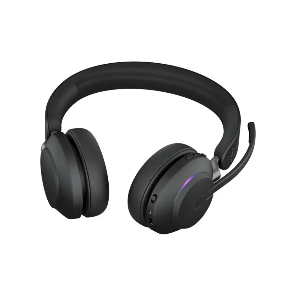 JABRA Evolve2 65 Stereo Wireless On-Ear Headset (Microsoft Teams, USB Type-C, Black)