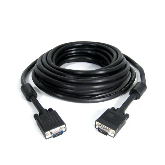E-GREEN Kabl VGA D-sub M/M 5m HQ sa feritima crni