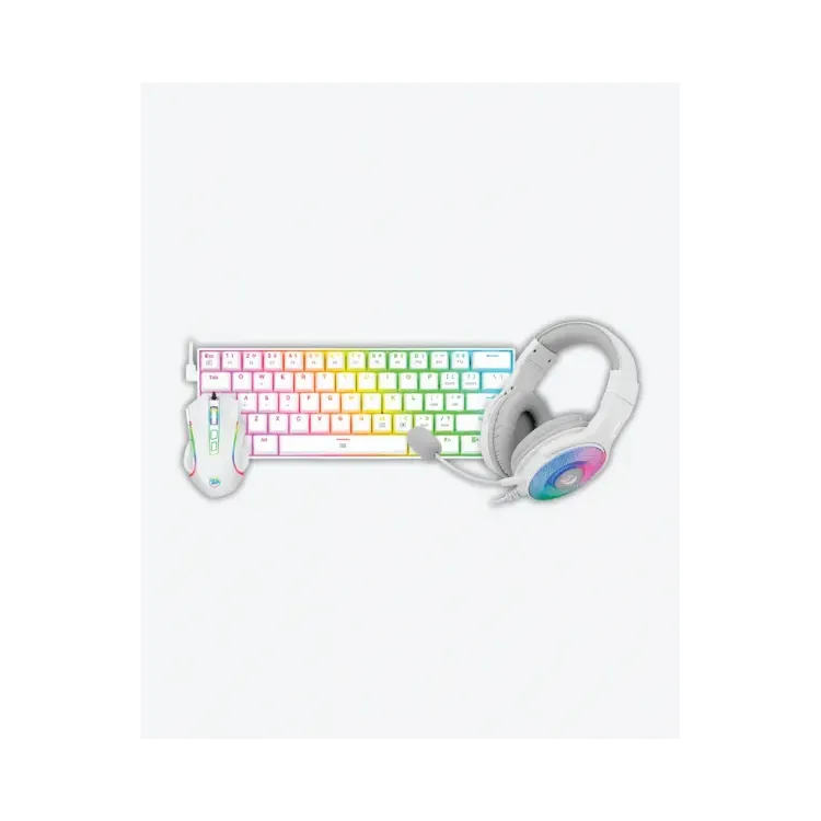 Redragon 3 in 1 Combo S129W keyboard, mouse and headphones