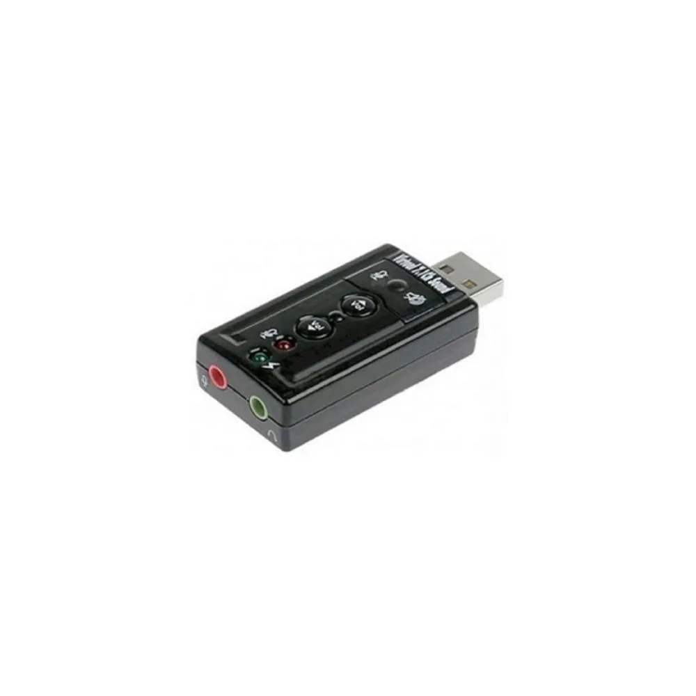 E-GREEN Zvučna kartica PRO, virtual 7.1, USB-A, 3.5mm audio in/out, plug & play, external