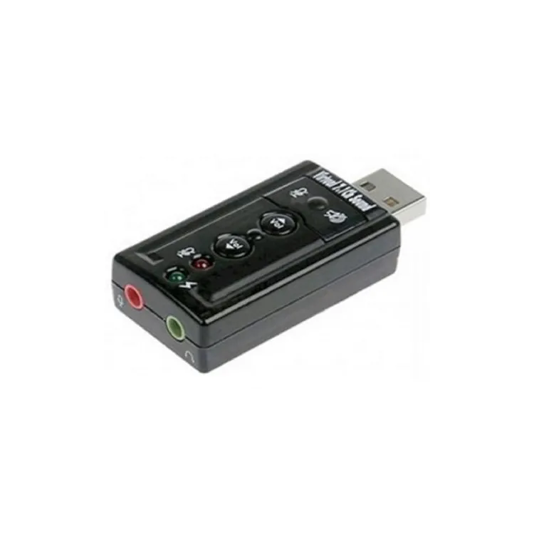 E-GREEN Zvučna kartica PRO, virtual 7.1, USB-A, 3.5mm audio in/out, plug & play, external