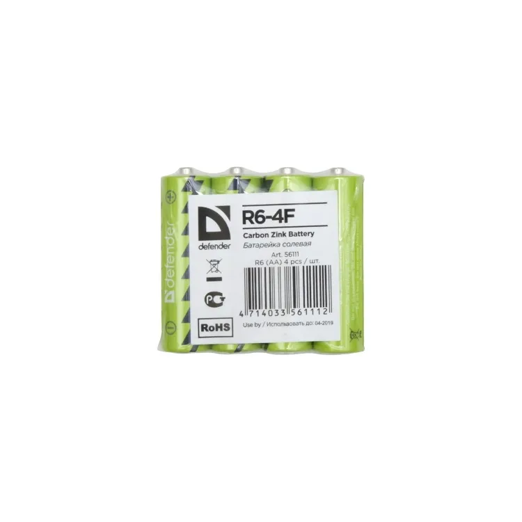 Defender Technology Carbon Zink AA batteries, 4 pcs.