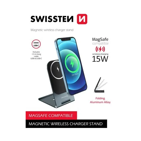 Swissten Charger wireless ultra thin (MagSafe compatible)