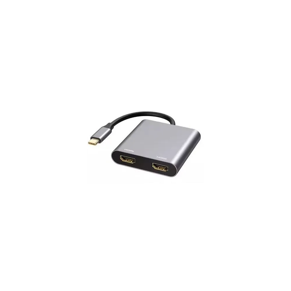 E-GREEN Adapter USB 3.1 tip C (M) - 2 x HDMI + USB 3.0