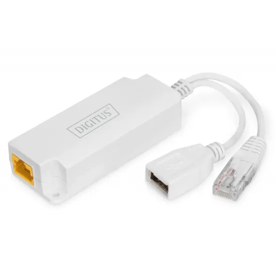 Digitus Splitter USB-A 5V PoE, IEEE 802.3af compliant, 5V output via USB-A, for powering non-PoE devices