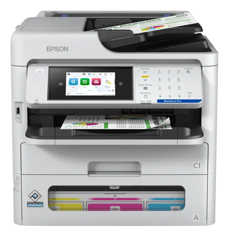 Epson MFP WorkForce Pro EM-C800RDWF (RIPS) 4 in 1 (A4 Color) --- (Print, Scan, Copy, Fax), WRLS, Duplex, ADF, Print 25/25 ppm, F