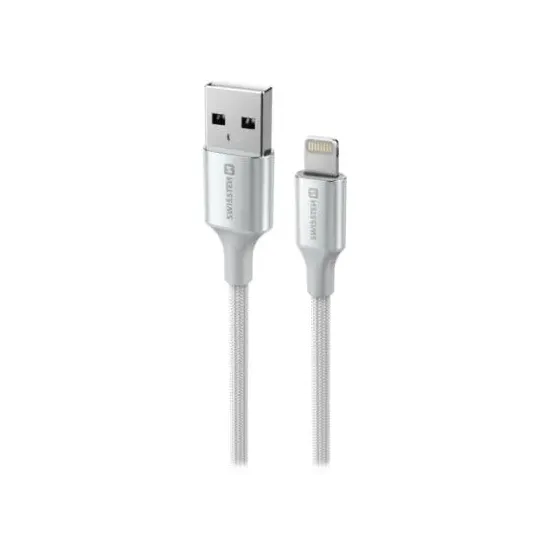 Swissten Data cable textile II USB/Lightning 1.5m White