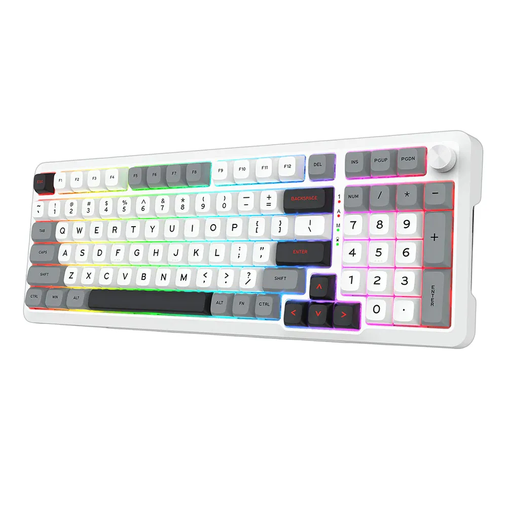 Redragon Tastatura Bragi Pro MK688 Wired&2.4G&BT White