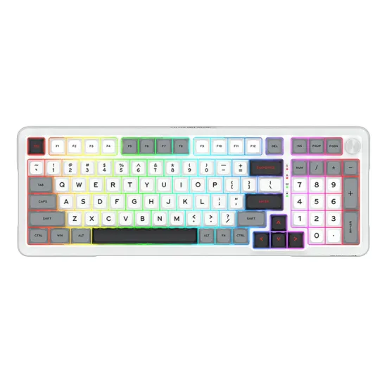Redragon Tastatura Bragi Pro MK688 Wired&2.4G&BT White