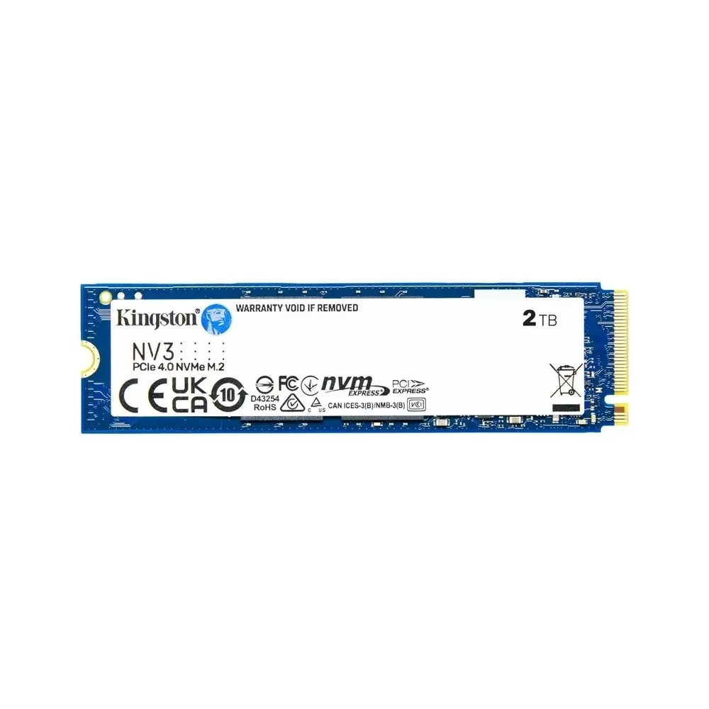 Kingston NV3 NVMe M.2 SSD 2TB up to 6000 / 5000MB / s Read / Write, NVMe PCIe Gen 4.0 x 4 Lanes