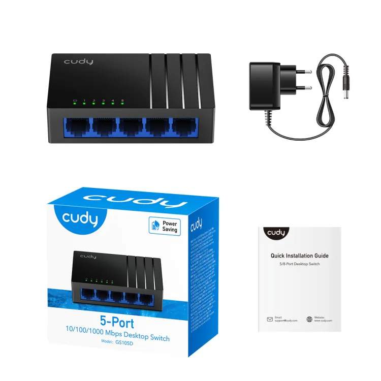 CUDY Switch GS105D 5-Port Gigabit Desktop