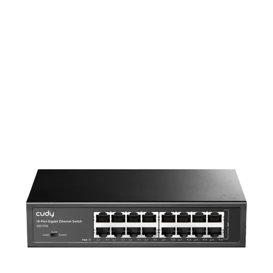 CUDY Switch GS1016 16-Port Gigabit Metal Rackmount