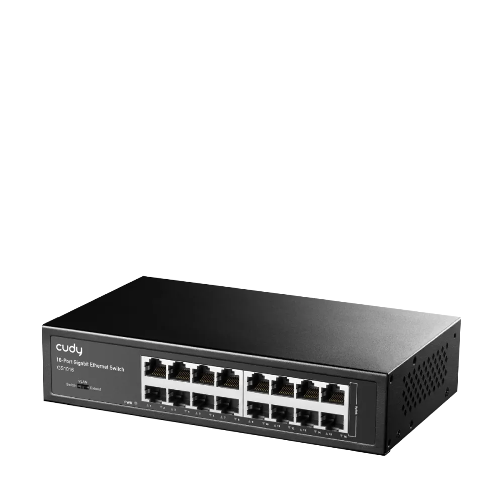 CUDY Switch GS1016 16-Port Gigabit Metal Rackmount
