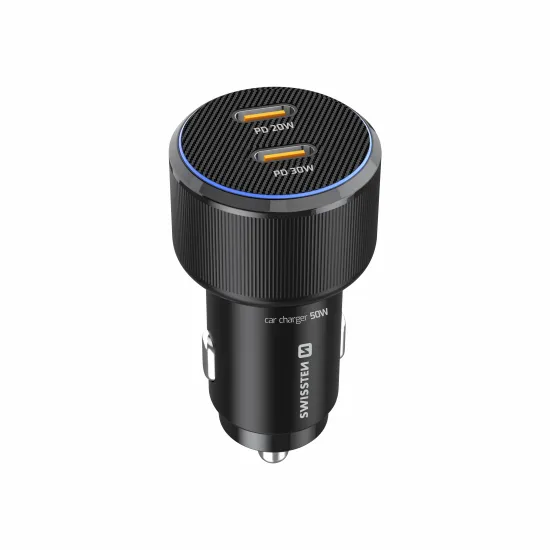 Swissten Adapter 2x USB-C PD, 50W BLACK