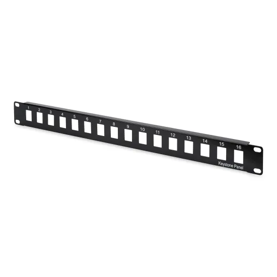 Digitus Patch panel prazni, 16-port unshielded, 1U, crni