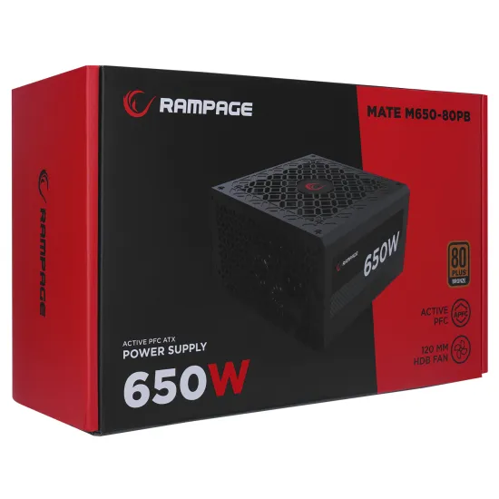 Rampage Napajanje MATE M650-80PB 650W 80+ Bronze Full Modular