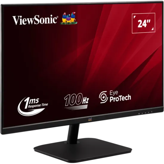 ViewSonic Monitor 23.8 VA2432-H-2, 1920x1080(FHD), IPS panel, 100Hz, 1 ms, 1000:1, 250 cd/m², HDMI + VGA, zvucnici ne, hub ne, V