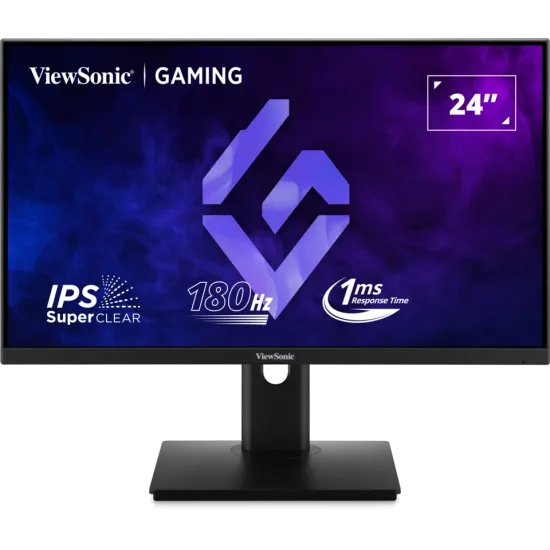 ViewSonic Monitor 24 XG24G1, 1920×1080 (FHD), IPS panel, 180Hz, 1 ms (MPRT), 1000:1, 300 cd/m², Adaptive Sync (FreeSync Premium)