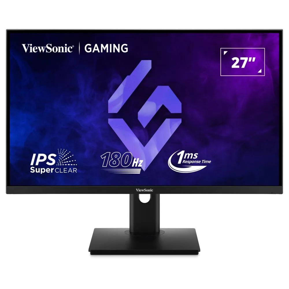 ViewSonic Monitor 27 XG27G1, 1920×1080 (FHD), IPS panel, 180Hz, 1 ms (MPRT), 1000:1, 300 cd/m², Adaptive Sync (FreeSync Premium)