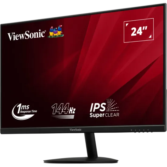 ViewSonic Monitor 24 VA24E2-H, 1920×1080 (FHD), IPS panel, 100Hz, 1 ms (MPRT), 1000:1, 250 cd/m², Adaptive Sync (VRR), HDMI + VG