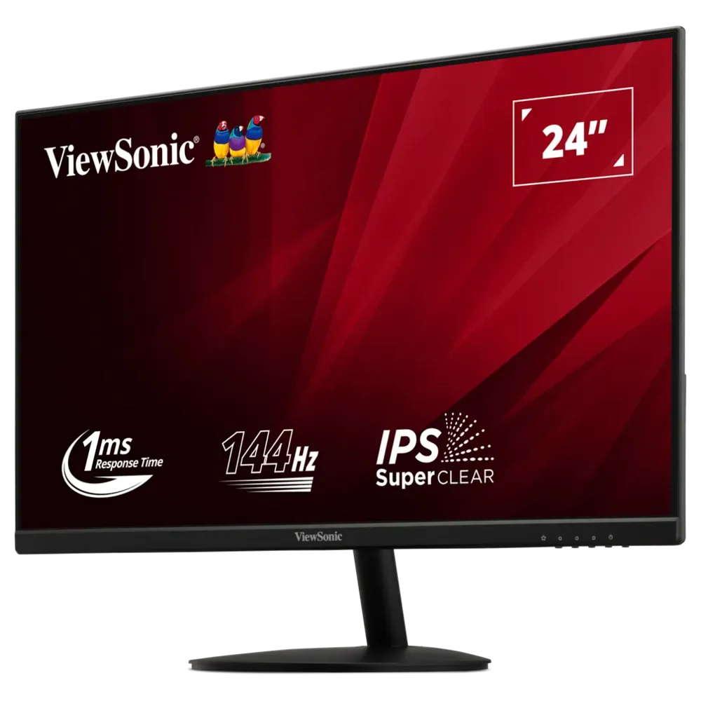 ViewSonic Monitor 24 VA24E2-H, 1920×1080 (FHD), IPS panel, 100Hz, 1 ms (MPRT), 1000:1, 250 cd/m², Adaptive Sync (VRR), HDMI + VG