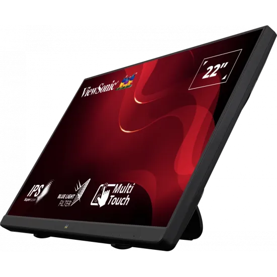 ViewSonic Monitor 22 TD2230, 1920×1080 (FHD), IPS panel, 60Hz, 14 ms, 1000:1, 250 cd/m², touch ekran, HDMI + VGA + DisplayPort,