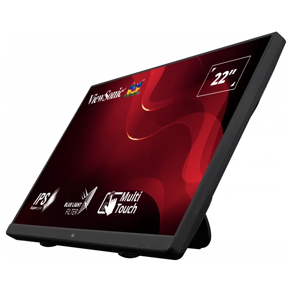 ViewSonic Monitor 22 TD2230, 1920×1080 (FHD), IPS panel, 60Hz, 14 ms, 1000:1, 250 cd/m², touch ekran, HDMI + VGA + DisplayPort,