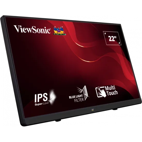 ViewSonic Monitor 22 TD2230, 1920×1080 (FHD), IPS panel, 60Hz, 14 ms, 1000:1, 250 cd/m², touch ekran, HDMI + VGA + DisplayPort,