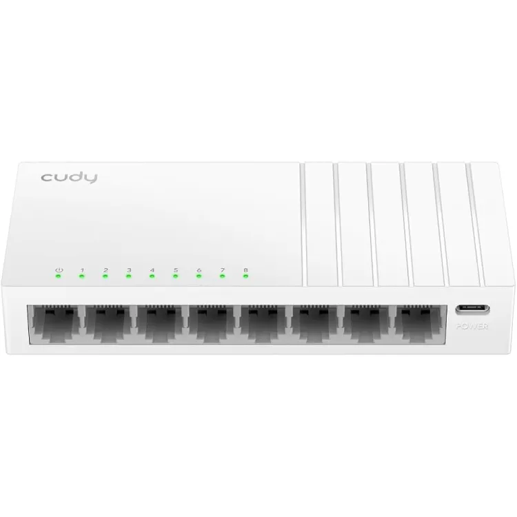 CUDY Switch GS108U, 8x 10/100/1000Mbps RJ45 ports, unmanaged, metal